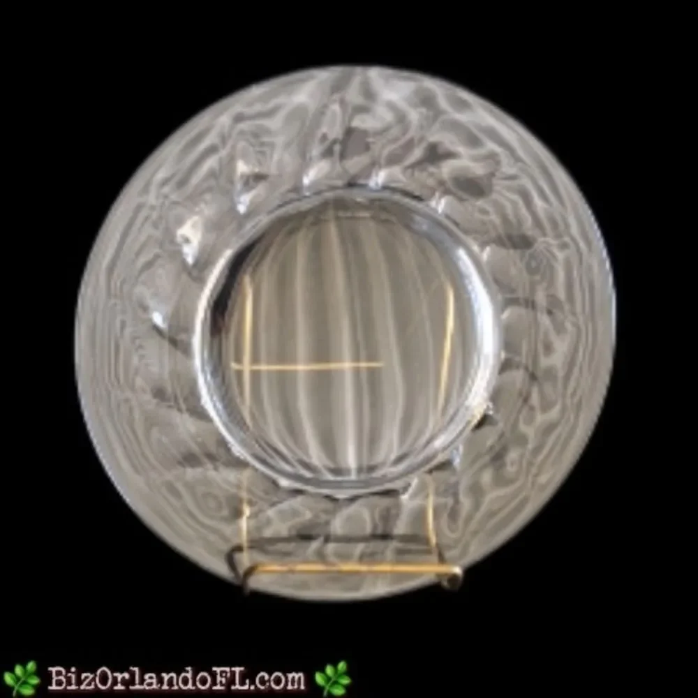 VINTAGE: Twist Clear Luncheon Plates (No Trim) by Imperial Glass-Ohio (Set of 8)